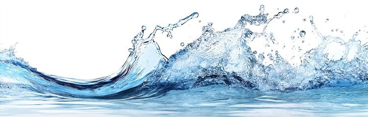 Aufkleber - Majestic Water Wave and Splash of Blue Liquid Captured for Artistic and Commercial Use : Generative AI