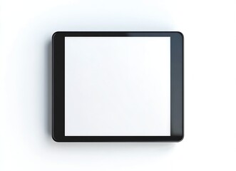 Poster - Blank Digital Tablet Displaying a Clean White Screen Ready for Custom Content : Generative AI