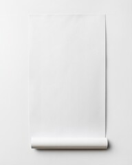 Fototapete - Unrolled white paper on a soft surface showcasing a creative workspace concept : Generative AI