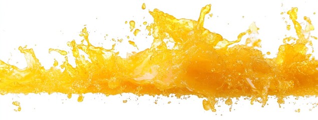 Aufkleber - Bright Splash of Yellow Liquid Captured in Action for Eye-catching Advertising and Designs : Generative AI