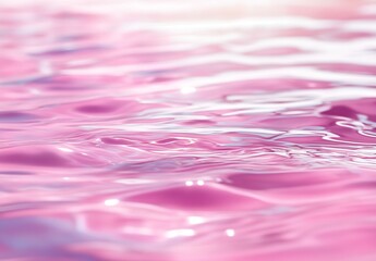 Poster - Beautiful Soft Focus on Reflective Pink Water Surface for Calming Aesthetic : Generative AI