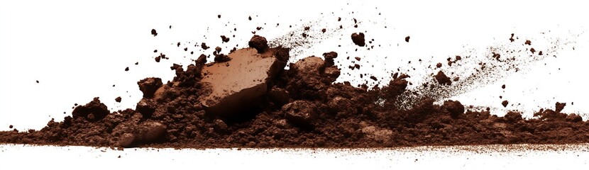 Poster - Dynamic Explosion of Fine Cocoa Powder for Culinary and Dessert Themes in Professional Photography : Generative AI