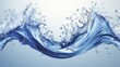 © BOJOShop - Tranquil Blue Water Wave Splash  Bubbles  Flow  Purity  Serenity