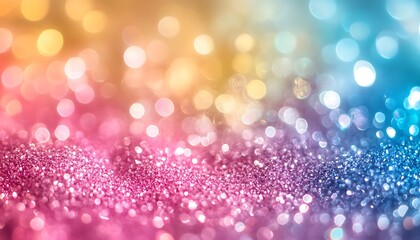 Abstract colorful glitter bokeh background.
