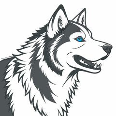  Siberian Husky Dog Vector