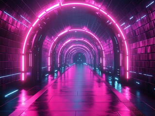 Poster - Digital IT security concept featuring encrypted data streams, futuristic security locks, and digital firewalls, in a hightech neon environment