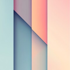 Poster - Minimalist abstract geometric background with subtle lines and shapes, soft pastel gradients blending with sharp angles, modern and clean aesthetic