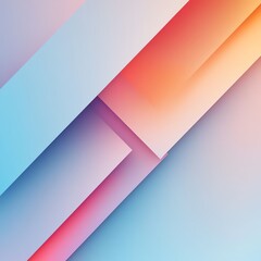 Poster - Minimalist abstract geometric background with subtle lines and shapes, soft pastel gradients blending with sharp angles, modern and clean aesthetic