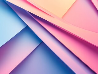 Poster - Minimalist abstract geometric background with subtle lines and shapes, soft pastel gradients blending with sharp angles, modern and clean aesthetic