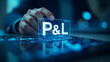 © GG Kenji - Flat Digital P&L statements highlighted in a futuristic business scenario to represent profit and loss analysis in financial departments concept as Digital profit and loss statements highlighted in a