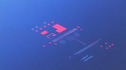 Abstract representation of an electronic circuit on a blue background