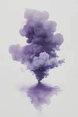 Poster - Lavender smoke plume reflection