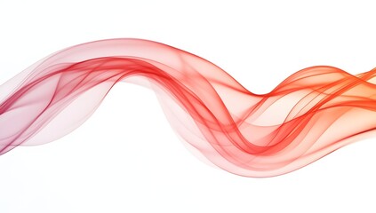 Poster - Abstract Red Orange Flowing Curves