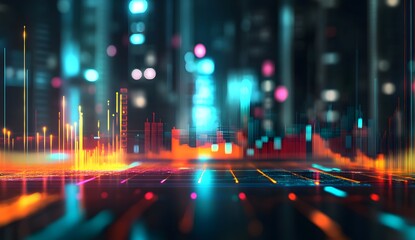 Poster - Futuristic city data visualization (2)