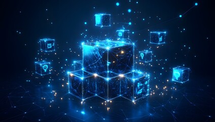 Poster - Digital Cubes Networked in Dark Space