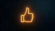 © GG Kenji - Glowing thumbs up icon illustrating approval gestures and customer satisfaction in digital platforms concept as Hand giving glowing thumbs up icon symbolizing approvals and customer satisfaction in di