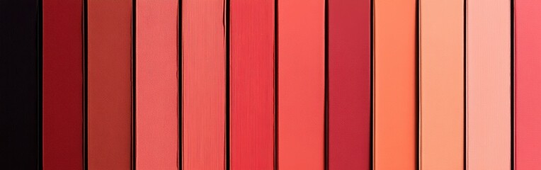 Aufkleber - Minimalist coral tones arranged vertically in a modern art display