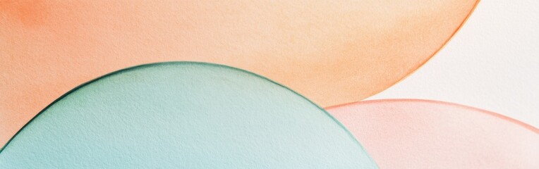 Poster - Minimalist pencil strokes create a soft gradient with layered shapes in pastel colors, evoking tranquility and harmony in design
