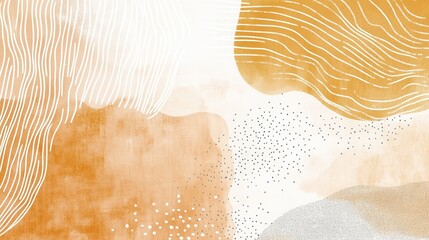 Fototapete - Minimalist pencil strokes create a tranquil pastel backdrop perfect for artistic expression
