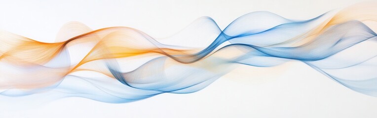 Poster - Flowing ribbons of delicate pencil strokes create a stunning display of motion and color in artistic composition
