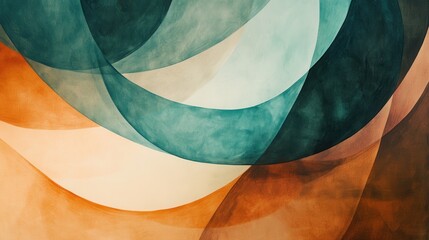 Aufkleber - Abstract pencil strokes backdrop showcasing fluid shapes and warm colors creating a harmonious visual experience