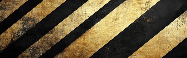 Aufkleber - Bold black and gold diagonal pattern creating an eye-catching design for modern decor projects