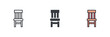© alekseyvanin - Wooden chair different style icon set