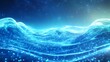 © terat - Glowing Blue Water Waves Abstract Background - Abstract backgrounds