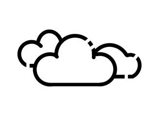 set of an icon weather cloudy line style