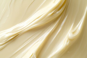 Aufkleber - Creamy texture of smooth spread captured in soft light with subtle variations in color and shine