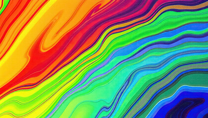 Fototapete - vibrant abstract rainbow cascade of colors flowing in parallel streams dynamic fluid effect