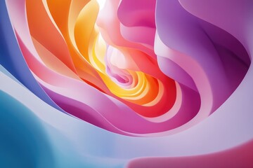 Poster - Abstract swirling colorful forms create a vibrant, mesmerizing tunnel of light and color.