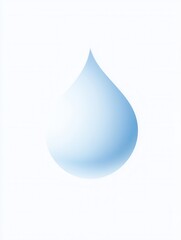 Poster - Minimalist milk drop logo design with soft blue and white tones showcasing modern dairy branding concepts