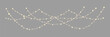 © Slava - Garland of Christmas lights. Festive bright lights of bulbs. Christmas lights for holiday illustrations. Decorative element for greeting cards, invitations, backgrounds, business cards. Light glow.