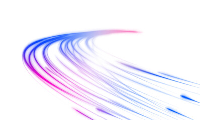 Aufkleber - Abstract technology background with red neon light. Dynamic motion stripes and glowing fire trails. Vector illustration for modern visual effects in PNG format.	