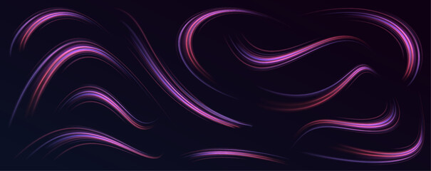 Fototapete - Concept of leading in business, Hi tech products, warp speed wormhole science vector design. Horizontal speed lines background.	