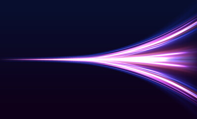 Fototapete - This vibrant design showcases a magical energy vortex, created by swirling neon lights. The tunnel of light leads through a colorful blue portal, enveloping viewers in a surreal world of fluid motion.