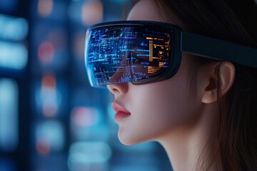 Poster - Exploring virtual reality with futuristic technology in a high-tech environment