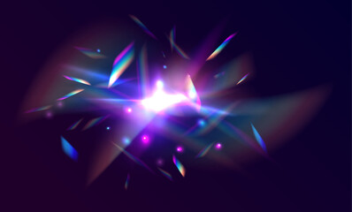 Aufkleber - Defocused abstract retro film analog effect for using over photos as overlay or screen filter. Ethereal Overlay crystal light refraction pattern for adding effects to background layouts. 