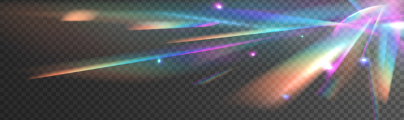 Aufkleber - Defocused abstract retro film analog effect for using over photos as overlay or screen filter. Ethereal Overlay crystal light refraction pattern for adding effects to background layouts. 