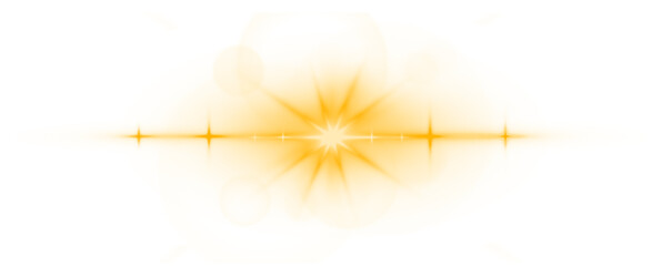 Wall Mural - transparent yellow sunlight special lens flash light effect. front solar flare lenses. glowing light