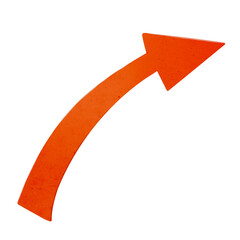 Wall Mural - fire orange turn right arrow design element