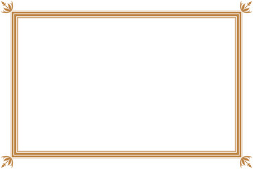 Wall Mural - elements of ornate vintage frames. border gold on white classic calligraphy swirls, floral motifs. d