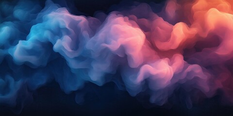 Wall Mural - A colorful cloud of smoke with blue, red and orange swirls