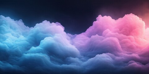 Wall Mural - A colorful cloud with a pink and blue hue