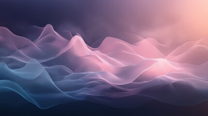 Wall Mural - A purple and blue wave with a pinkish hue