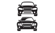 © Sabbir Hossain - Car icon set. Automobile From Various Sides, Monochrome symbol