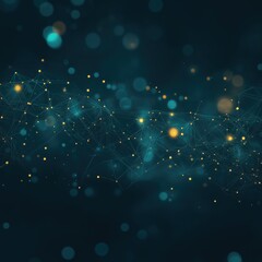 Wall Mural - The image is a blue and yellow background with a lot of small dots