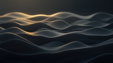 Wall Mural - the image is a black and white photo of a wave with a golden hue