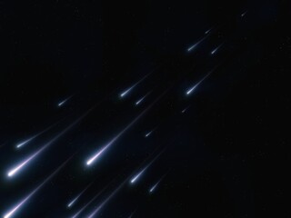 Wall Mural - perseid meteor shower. star rain in the sky of the earth. shooting stars on a black background.